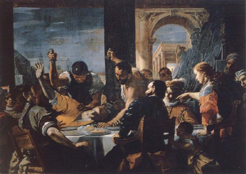 Mattia Preti The guest meal Abschaloms oil painting image